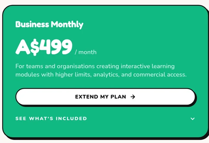 Quigo pricing: one Business subscription