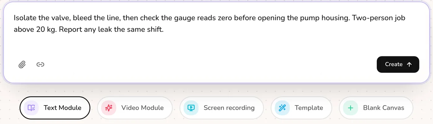 0:00 · Paste what you know and hit Create